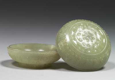 图片[2]-Jade round box with cloud pattern, Qing dynasty (1644-1911)-China Archive